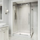 Elan E-Class 82" High x 48" Wide x 36" Deep Hinged Frameless Shower Enclosure with Clear Glass - image 1