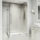 Elan E-Class 82" High x 48" Wide x 36" Deep Hinged Frameless Shower Enclosure with Clear Glass - image 1