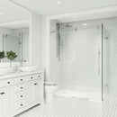 Elan E-Class 76" High x 46" Wide x 35" Deep Hinged Frameless Shower Enclosure with Clear Glass - image 6