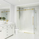 Elan E-Class 76" High x 46" Wide x 35" Deep Hinged Frameless Shower Enclosure with Clear Glass - image 15