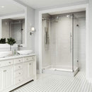 Elan E-Class 82" High x 48" Wide x 36" Deep Hinged Frameless Shower Enclosure with Clear Glass - image 4