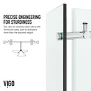 Elan E-Class 82" High x 48" Wide x 36" Deep Hinged Frameless Shower Enclosure with Clear Glass - image 9