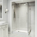 Elan E-Class 82" High x 48" Wide x 36" Deep Hinged Frameless Shower Enclosure with Clear Glass - image 11