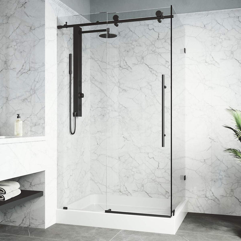 Elan E-Class 82" High x 48" Wide x 36" Deep Hinged Frameless Shower Enclosure with Clear Glass - image 15