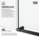 Elan E-Class 82" High x 48" Wide x 36" Deep Hinged Frameless Shower Enclosure with Clear Glass - image 19