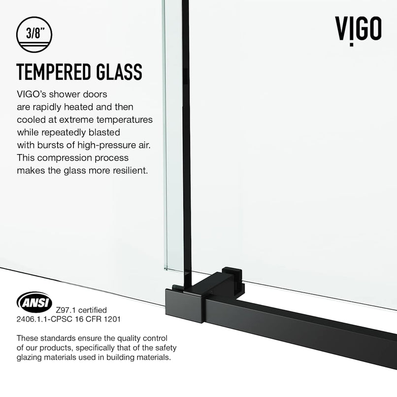 Elan E-Class 82" High x 48" Wide x 36" Deep Hinged Frameless Shower Enclosure with Clear Glass - image 19