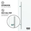 Elan E-Class 82" High x 48" Wide x 36" Deep Hinged Frameless Shower Enclosure with Clear Glass - image 7