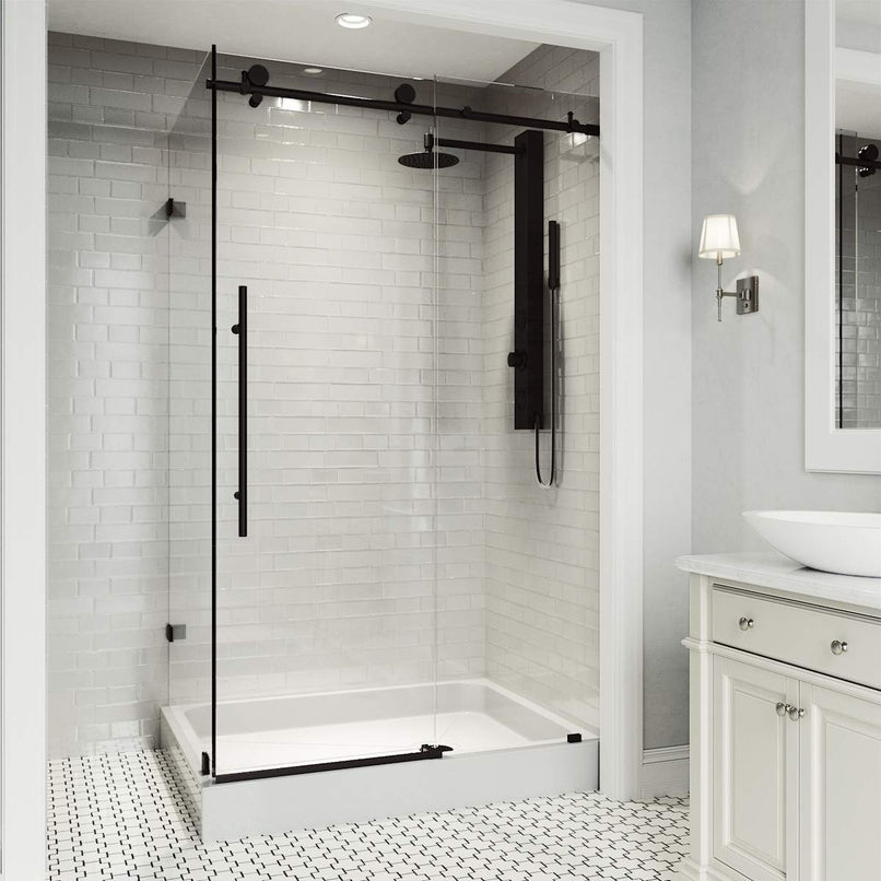 Elan E-Class 82" High x 48" Wide x 36" Deep Hinged Frameless Shower Enclosure with Clear Glass - image 11