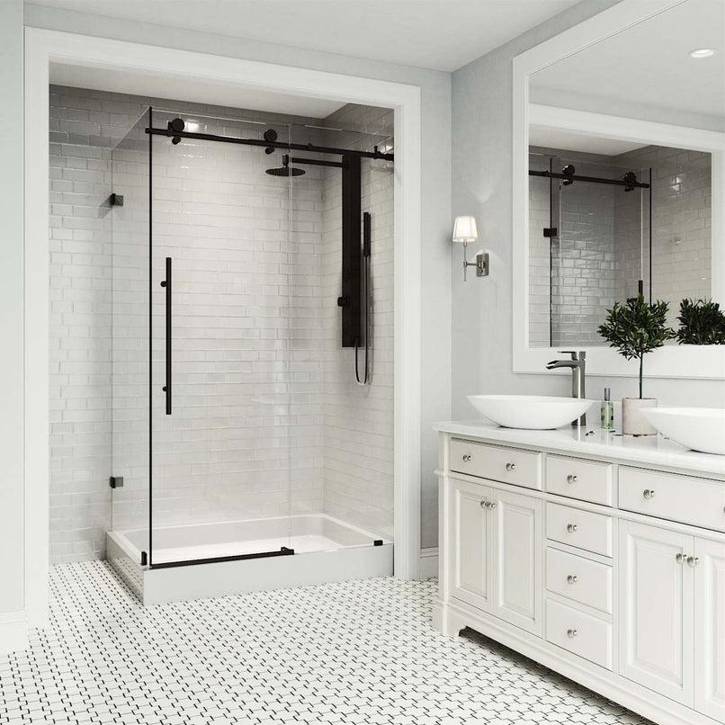 Elan E-Class 82" High x 48" Wide x 36" Deep Hinged Frameless Shower Enclosure with Clear Glass - image 12