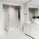 Elan E-Class 82" High x 48" Wide x 36" Deep Hinged Frameless Shower Enclosure with Clear Glass - image 16