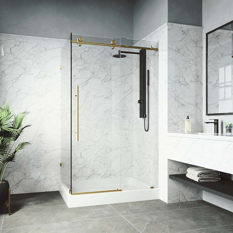 Elan E-Class 82" High x 48" Wide x 36" Deep Hinged Frameless Shower Enclosure with Clear Glass - image 17