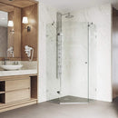 Verona 73" High x 34" Wide x 34" Deep Hinged Frameless Shower Enclosure with Clear Glass - image 1