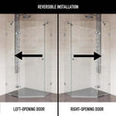 Verona 73" High x 34" Wide x 34" Deep Hinged Frameless Shower Enclosure with Clear Glass - image 4