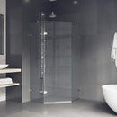 Verona 73" High x 34" Wide x 34" Deep Hinged Frameless Shower Enclosure with Clear Glass - image 7