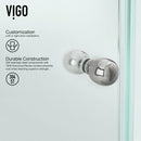 Verona 73" High x 34" Wide x 34" Deep Hinged Frameless Shower Enclosure with Clear Glass - image 8