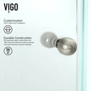 Verona 73" High x 38" Wide x 38" Deep Hinged Frameless Shower Enclosure with Clear Glass - image 9