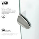 Verona 73" High x 38" Wide x 38" Deep Hinged Frameless Shower Enclosure with Clear Glass - image 10