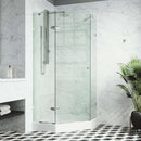 Verona 79" High x 40" Wide x 40" Deep Hinged, Pivot Frameless Shower Enclosure with Clear Glass - image 2
