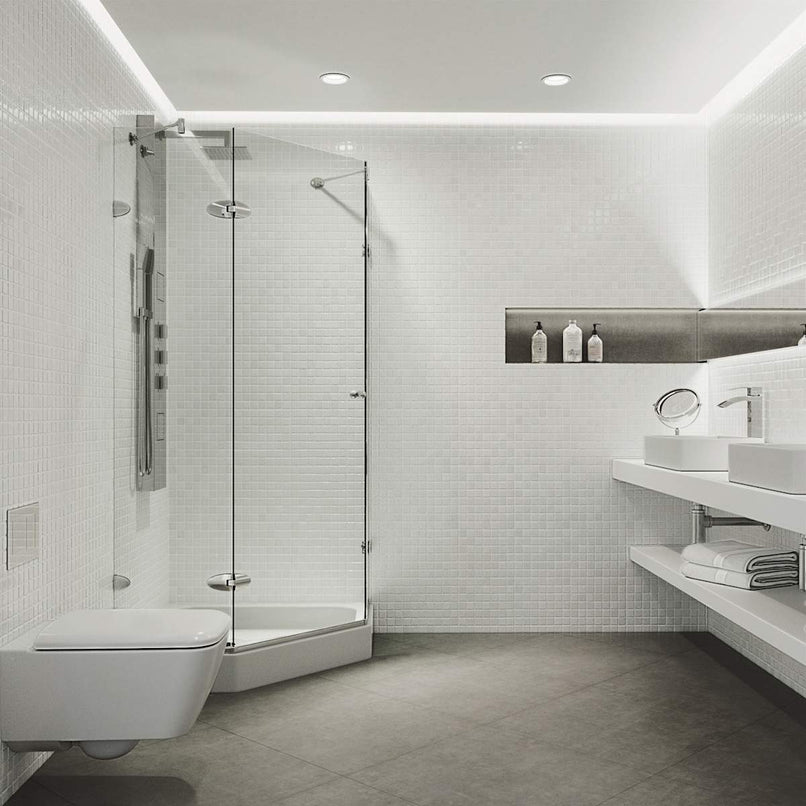 Verona 79" High x 40" Wide x 40" Deep Hinged, Pivot Frameless Shower Enclosure with Clear Glass - image 4