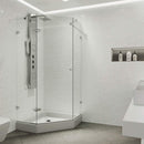 Verona 79" High x 40" Wide x 40" Deep Hinged, Pivot Frameless Shower Enclosure with Clear Glass - image 5