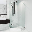 Verona 79" High x 40" Wide x 40" Deep Hinged, Pivot Frameless Shower Enclosure with Clear Glass - image 12