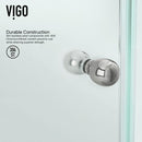 Verona 77" High x 40" Wide x 40" Deep Hinged Frameless Shower Enclosure with Clear Glass - image 8