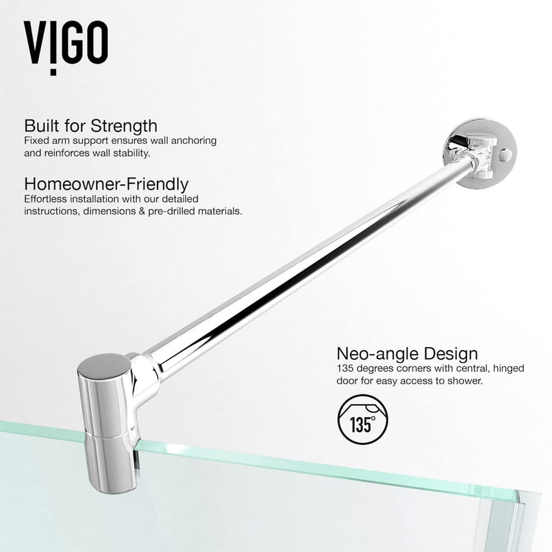 Verona 77" High x 40" Wide x 40" Deep Hinged Frameless Shower Enclosure with Clear Glass - image 11