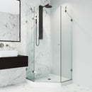 Verona 77" High x 40" Wide x 40" Deep Hinged Frameless Shower Enclosure with Clear Glass - image 12