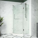 Piedmont 77" High x 38" Wide x 38" Deep Hinged Frameless Shower Enclosure with Clear Glass - image 1