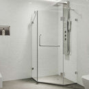 Piedmont 73" High x 34" Wide x 34" Deep Hinged Frameless Shower Enclosure with Clear Glass - image 2
