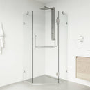 Piedmont 73" High x 34" Wide x 34" Deep Hinged Frameless Shower Enclosure with Clear Glass - image 6