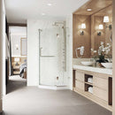 Piedmont 77" High x 38" Wide x 38" Deep Hinged Frameless Shower Enclosure with Clear Glass - image 5