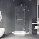 Piedmont 77" High x 38" Wide x 38" Deep Hinged Frameless Shower Enclosure with Clear Glass - image 7