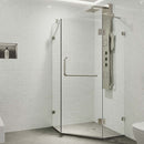 Piedmont 73" High x 38" Wide x 38" Deep Hinged Frameless Shower Enclosure with Clear Glass - image 2