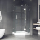 Piedmont 79" High x 40" Wide x 40" Deep Hinged Frameless Shower Enclosure with Clear Glass - image 4