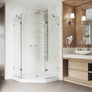 Gemini 77" High x 42" Wide x 42" Deep Hinged Frameless Shower Enclosure with Clear Glass - image 5