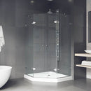 Gemini 77" High x 42" Wide x 42" Deep Hinged Frameless Shower Enclosure with Clear Glass - image 8