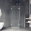 Gemini 73" High x 46" Wide x 46" Deep Hinged Frameless Shower Enclosure with Clear Glass - image 7