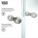 Gemini 73" High x 46" Wide x 46" Deep Hinged Frameless Shower Enclosure with Clear Glass - image 9