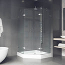 Gemini 79" High x 42" Wide x 42" Deep Hinged Frameless Shower Enclosure with Clear Glass - image 1