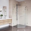 Gemini 73" High x 40" Wide x 40" Deep Hinged Frameless Shower Enclosure with Clear Glass - image 4