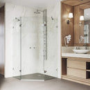 Gemini 73" High x 40" Wide x 40" Deep Hinged Frameless Shower Enclosure with Clear Glass - image 7