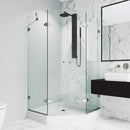 Gemini 79" High x 48" Wide x 48" Deep Hinged Frameless Shower Enclosure with Clear Glass - image 2