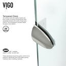 Gemini 79" High x 48" Wide x 48" Deep Hinged Frameless Shower Enclosure with Clear Glass - image 9