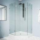Gemini 79" High x 48" Wide x 48" Deep Hinged Frameless Shower Enclosure with Clear Glass - image 12