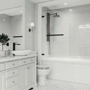 Orion 58" High x 34" Wide Hinged Frameless Tub Door with Clear Glass - image 6
