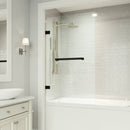 Rialto 58" High x 34" Wide Hinged Frameless Tub Door with Clear Glass - image 3