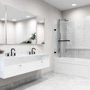 Rialto 58" High x 34" Wide Hinged Frameless Tub Door with Clear Glass - image 8
