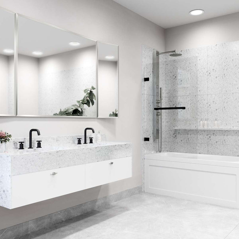 Rialto 58" High x 34" Wide Hinged Frameless Tub Door with Clear Glass - image 8