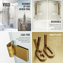 Rialto 58" High x 34" Wide Hinged Frameless Tub Door with Clear Glass - image 16